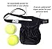 Tennis Ball Holder Bag | SPORTS & TRAVEL HIP PACK - Black | Pickleball Holder | PERFECT TRAVELING AIRPORTS (Tennis Balls, Pickle Balls, iPhone, Keys, Passport) Pocket For Every Purpose (PFEP)