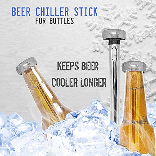Beer Chiller Sticks for bottles Stainless Steel beer stick cools beer while drinking Set of