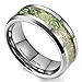 King Will Aurora 8mm Gold Celtic Dragon Luminou Glow Tungsten Carbide Wedding Ring for Men Women