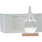 Storm Glass Weather Station – Elegant Drop-Shaped Crystal Barometer, Perfect Christmas & Winter Gift for Home & Office Decor, Unique Weather Predictor for Family & Friends
