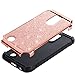 BENTOBEN LG K20 Plus Case, LG Harmony/LG K20 /LG K10 2017 / LG LV5 Case, Luxury Glitter Shockproof Hybrid 2 in 1 Faux Leather Protective Case for LG K20 Plus/LG K20 V/LG K20/LG K10/LG LV5, Rose Gold