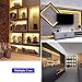 JUNWEN 16.4ft Warm Led Strip Lights, 12V Indoor Led Strip Lights Flexible Light Strip Indoor in Cuttable Dimmable for Bedroom, Cabinet Kitchen, TV, Hallway, Bathroom