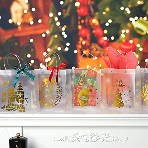 Shindel 9inch Christmas Gift Bag, 12PCS Christmas Bulk Set for Gifts