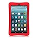 Fintie Silicone Case for Amazon Fire 7 Tablet (Previous Generation - 7th, 2017 Release) - [Honey Comb Upgraded Version] [Kids Friendly] Light Weight [Anti Slip] Shock Proof Protective Cover, Red