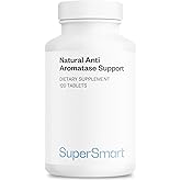 Supersmart - Natural Anti Aromatase Support (Advanced Formula) - with DIM, Genistein, Chrysin - Aromatase Inhibitor Supplement | Non-GMO & Gluten Free - 120 Tablets