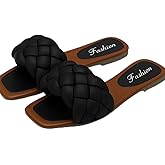 Women’s Braided Slide Sandals – Comfortable Flat Summer Shoes for Casual, Beach & Everyday Wear – Size 37