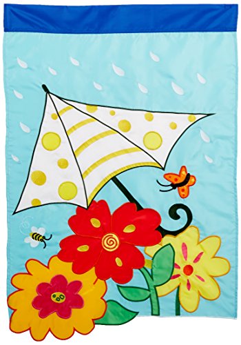 Carson Home Accents 29 by 42-Inch FlagTrends Single Applique Flag, Large, Spring Showers