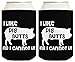 Funny Beer Coolie I Like Pig Butts 2 Pack Can Coolies Black