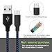 XIANDAN Micro USB Cable,4Pack 3FT 6FT 6FT 10FT Nylon Braided Android Charger USB to Micro USB Charging Charger Cord for Samsung Galaxy S7 Edge/S7/S6/S4/S3,Note 5/4/3 (Black&Blue)