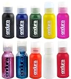 10 Color Endura Airbrush Body Art Paint Set in 1 oz Bottles