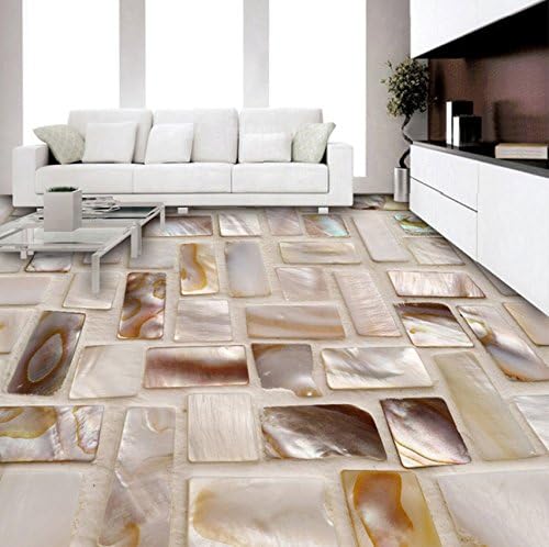 Rureng Benutzerdefinierte 3d Wandbild Tapete Bunte Shell Art Bodenfliesen Mosaik Aufkleber Wohnzimmer Badezimmer Tragen Rutschfeste Home Decor Amazon De Baumarkt