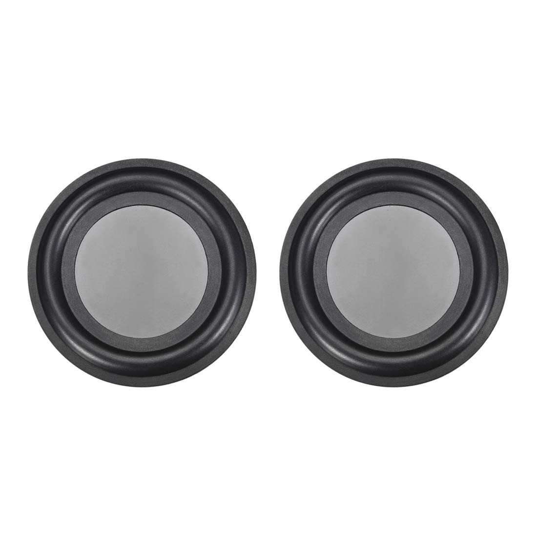sourcing map 2Pcs 3.5" 92mm Bass Speaker Passive Radiator Auxiliary Rubber Vibration Plate Subwoofer DIY Repair