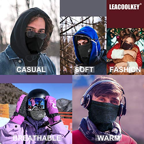 Winter Neck Gaiter Warmer, Fleece Face Covering Scarf, Outdoor adjustable Scarf