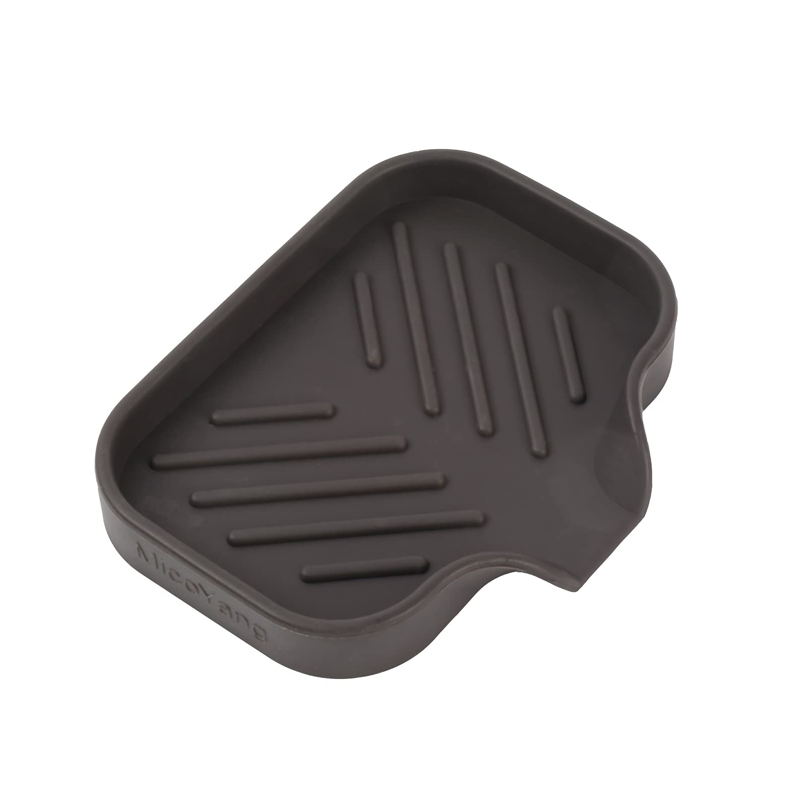 Photo 1 of MicoYang Silicone Bathroom Soap Dishes with Drain Spout-Bathroom and Kitchen Sink Organizer,Sponge Holder,Dish Soap Tray,Perfect for Dispenser,Scrubber,Bottle,Cup on Sink or Counter-Coffee 4.9"×3.2"