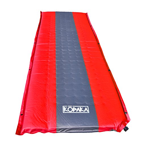 Kopaka Air Mattress Camping Gear, Lightweight Sleeping Pad with Carry Bag for Backpacking, Travel and More, Red Mat - Thumbnail 3