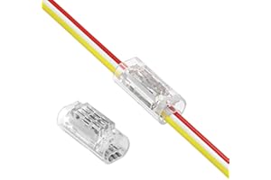 Biantie La 22-20 AWG Wire Connectors 10 Pack - Quick Splice Low Voltage Electrical Connectors, No Strip Insulation Piercing Clips for LED Strip Lights, Solderless Crimp (3p)