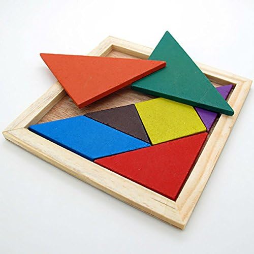 (Angel Impex)Tangram A Puzzle Of Wooden With 7pcs For Kids.