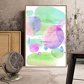 Floating Framed Canvas Wall Art for Living Room, Bedroom Watercolor Canvas Prints for Home Decoration Ready to Hang - 16x24 inches