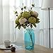 Leagel Fake Flowers Vintage Artificial Peony Silk Flowers Bouquet Wedding Home Decoration, Pack of 1 (Green)