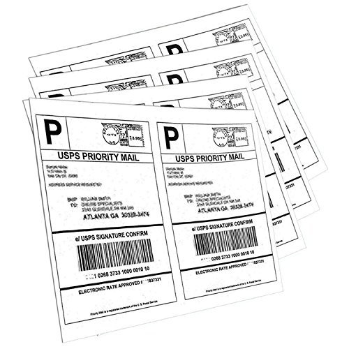 Parts Flix Premium Quality Fast Peel Shipping Labels for Laser/Inkjet Printers. (8.5 x 5.5, 200 Labels)