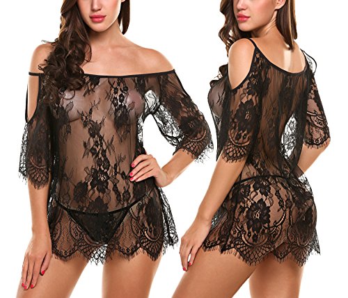 Avidlove women chemises lace smock sexy lingerie transparent baby…