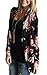 Womens Kimono Cardigans for Women Floral Cardigan Blouse Comfy Boho Wrap Casual Cover up Tops Outwear Black XL