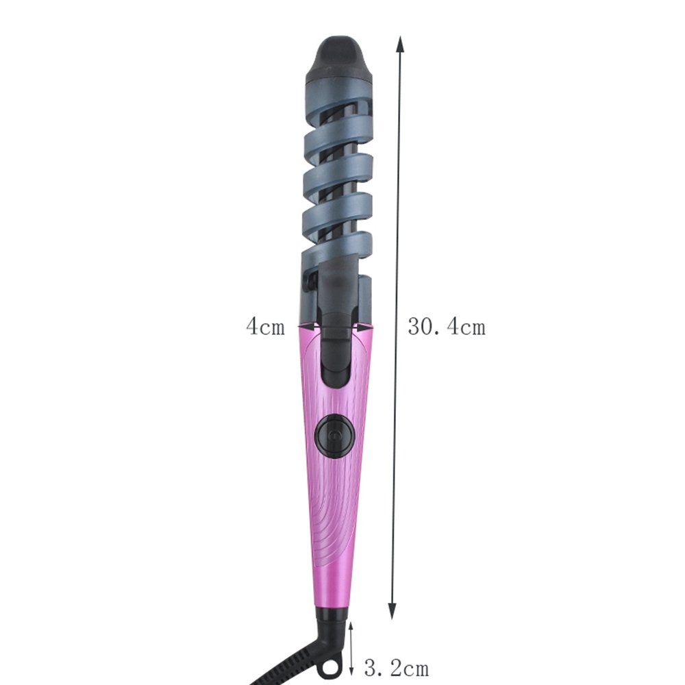 Pevor Ceramic Spiral Curling Iron Hair Curler Wand Iron Hair Curler Professional Curling Iron Perfect Style Solutions Christmas Gift (Purple)