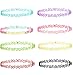 Besteel 8 PCS Womens Rubber Necklace Chain Double Line Tattoo Choker Necklace Stretch Elastic Set for Teen 80s 90s