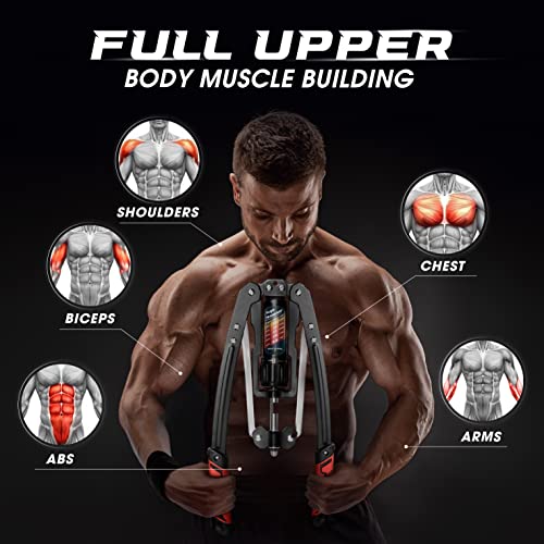 Yes4All Twister Arm Exerciser - Adjustable 22-440lbs Hydraulic Power, Home Chest Expander, Shoulder Muscle Training Fitness Equipment, Arm Enhanced Exercise Strengthener