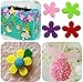 SOOKOO 5 Shapes 150 PCS Felt Flowers Fabric Flower Embellishments for DIY Crafts Sewing Handcraft, Assorted Color