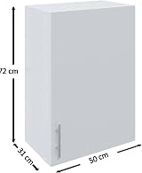 JD Greta 500mm White Matt Kitchen Wall Cabinet Modern Storage Unit view 3