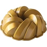 Nordic Ware NW 95577 75th Anniversary Braided Rope Bundt Cake Pan, Gold 12 Cup Capacity
