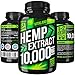 Hemp Oil Capsules 10000MG - 83.3 MG per Capsule - Made in USA - Efficient Pain, Stress & Anxiety Relief - 100% Premium Hemp Oil - Anti Inflammatory - Sleep & Mood Support - Ideal Omega 3, 6, 9 Source primary