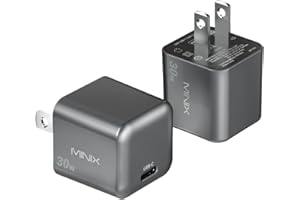 MINIX P30 Type C Charger Fast Charging, 2-Pack 30W USB C Wall Plug with GaN Technology, Compatible with iPhone 17 16 15 14 Pr