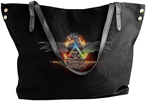 Ark Survival Evolved ARPG Game Logo Tote Bag For Women Canvas Shoulder Handbags