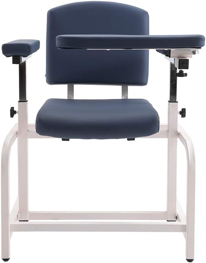 medycare Lab Blood Drawing Chair,Comfortable Phlebotomy Chair for Lab Spa Clinic and Treatment Room… (Blue, Normal): Health & Personal Care