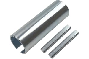 SWILPOOL 7/8" to 1" Crank Shaft Adapter Stainless Steel Crank Shaft Sleeve(w/2pcs Key) fit for Gas Engine Pulley Crank Shaft Predator Pulley