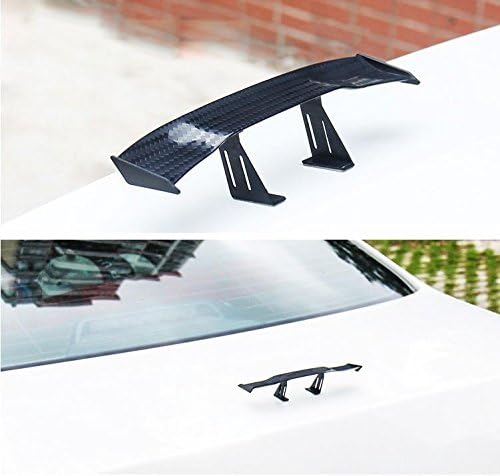 TunerGear Mini Carbon Fiber Style Rear Wing Spoiler with 3M Double Sided Adhesive Tape