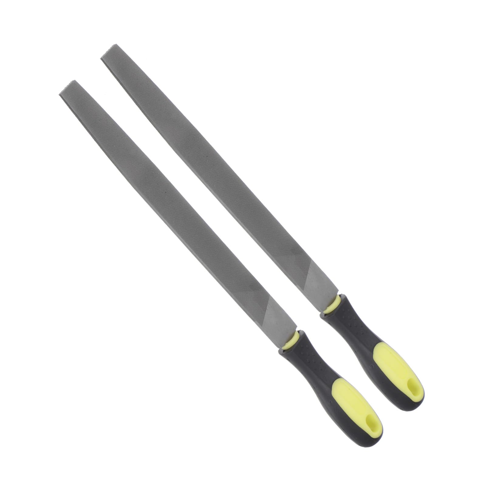 CoCud Metal Flat File, 10" Blade Length, High Carbon Hardened Steel Cut Mill Hand Rasp with Non-Slip Handle - (Applications: for Wood, Metal, Plastic), 2Pieces