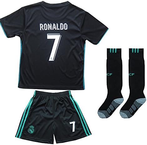 FCM 2018/2019 New #7 Cristiano Ronaldo Kids Third Soccer Jersey & Shorts Youth Sizes