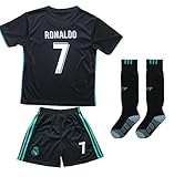 2016/2017 REAL MADRID #7 RONALDO KIDS AWAY SOCCER JERSEY & SHORTS YOUTH SIZES (6-7 YEARS OLD)