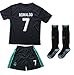 FCM 2017/2018 Real Madrid #7 Ronaldo Kids Away Soccer Jersey & Shorts Youth Sizes (10-11 Years Old)