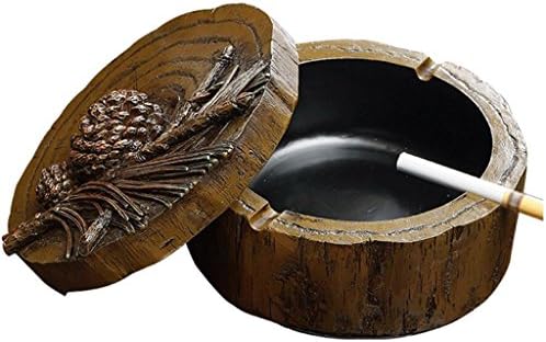 FACAIG Retro-coated with a stylish ashtray devices of men office poison personality creative lounge trims for pineapple style (14.5 14.5 9.5 cm).