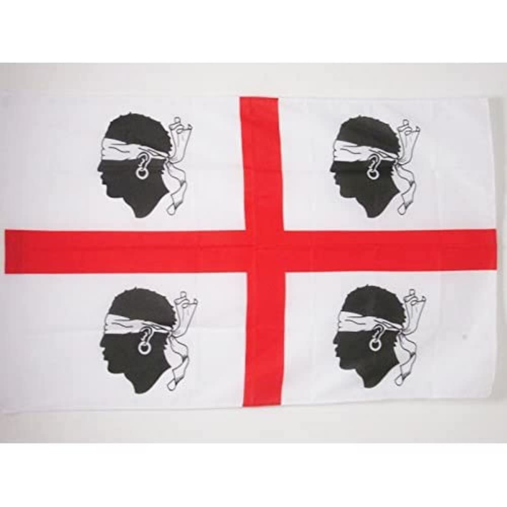 AZ FLAG - Sardinia nationalist Flag - 3x5 Ft - Sardinian Banner with Sleeve - 100% Polyester - Fade Resistant - Vivid Colors - 3' x 5' Feet - 150x90 Cm
