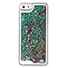 Yoption Transparent Plastic 3D Glitter Quicksand and Star Liquid Case for Apple iPhone 5 5S SE