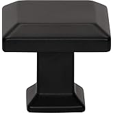 Atlas Homewares Sweetbriar Lane Square Knob 1 1/4 Inch Matte Black