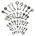 Makhry 42pcs Jewelry Making Charms Craft keys Decorative Key Skeleton Bronze Key in Antique Bronze Style for Wedding Graduation Christmas (Antique Bronze)