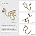 eManco Rings for Women Punk Statement Snake Double Fingers Alloy Jewelry Gold