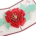 HUNGER Handmade 3D Pop Up Peony Flower Birthday Cards Creative Greeting Cards Papercraft (Q5423)