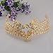 Eseres Gold Leaf Hair Crown Wedding Hair Jewelry with Combs for Women
